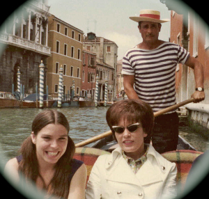 Vicki and her mother in Venice, Italy